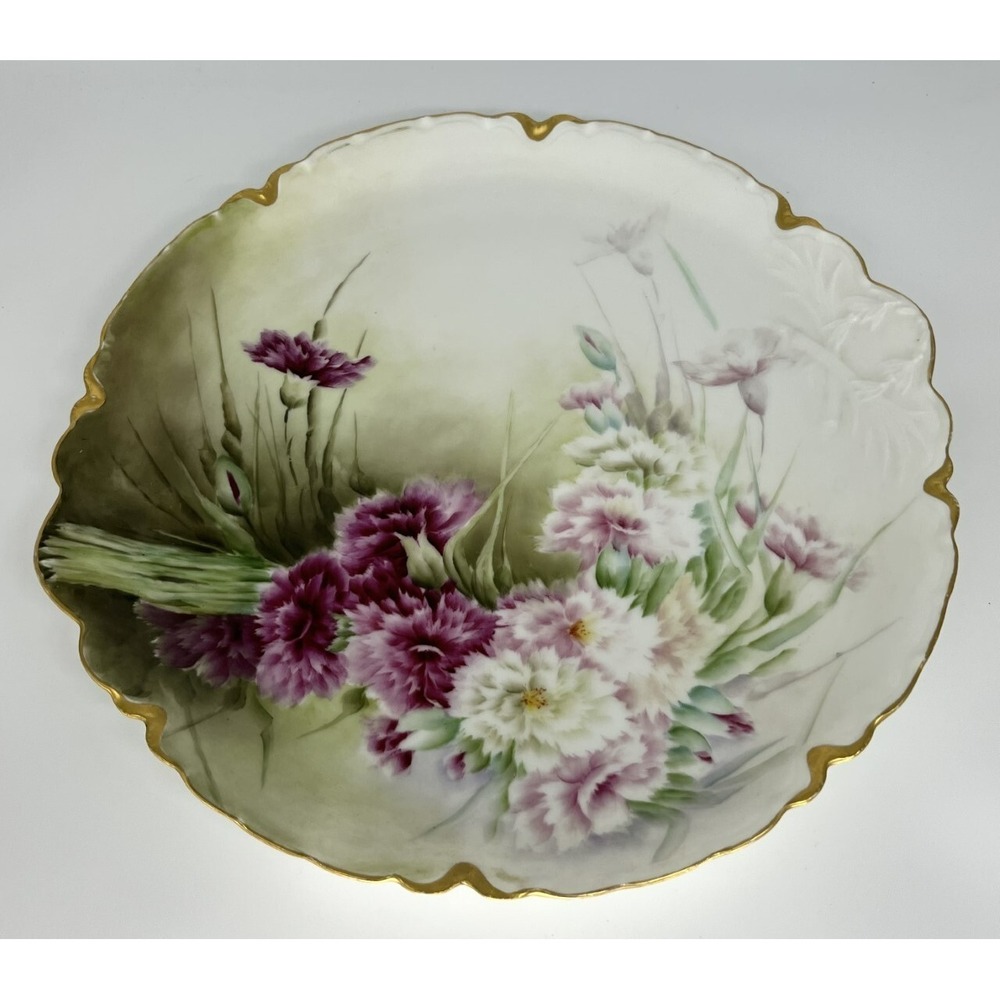 Vintage Haviland Limoges France 14" Collectors Plate Gold Trim
